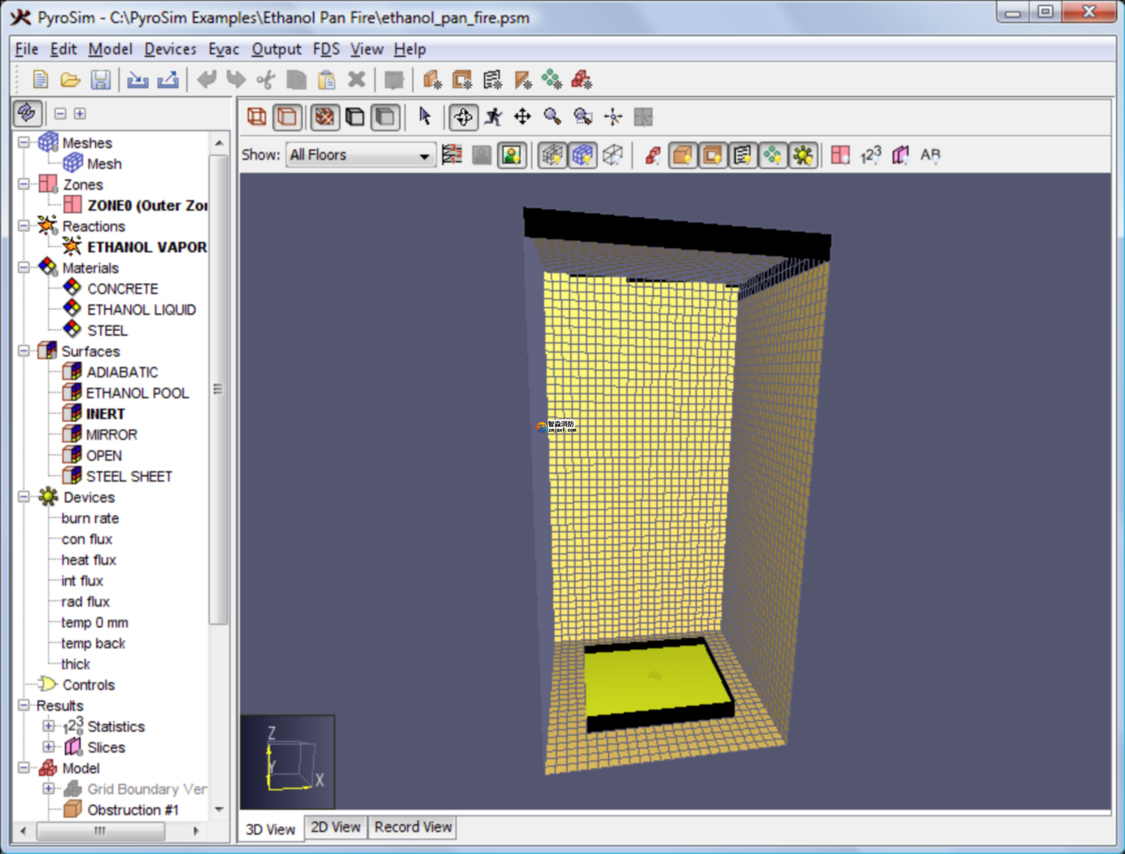 Pyrosim煙氣流動(dòng)模擬軟件安裝及使用說明
